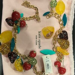Kate Spade Multicolor Fruit Charm Bracelet